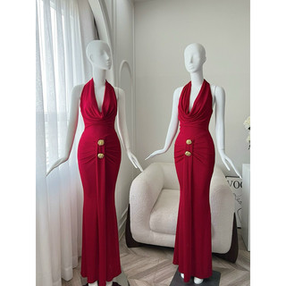 CAM KẾT CHUẨN HÌNH (𝐎𝐑𝐀𝐍𝐆𝐄 𝐒𝐓𝐔𝐃𝐈𝐎𝐒 ) HÌNH THẬT - Molly Dress - Đầm Thiết Kế Cổ Đổ Dáng Dài Sang Trọng