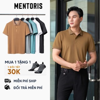 Áo Polo Nam Cao Cấp MENTORIS Vải Coolmax Lascote thoáng mát, Bo Cổ Dệt Nổi Sang Trọng MPS203S
