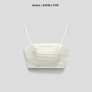 Áo Hai Dây Croptop Linen Xếp Ly KIERA TOP | thelety