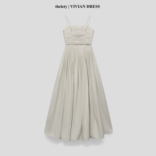Đầm linen xếp ly vivian dress | 𝐭𝐡𝐞𝐥𝐞𝐭𝐲