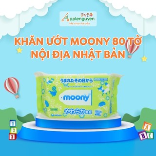 Khăn Giấy Ướt Moony Gói 80 Tờ Nội Địa Nhật Bản | Applenguyen94