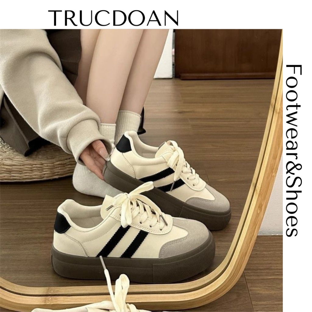 Giày nữ thể thao 2 vạch phối màu Ullzang FullBox