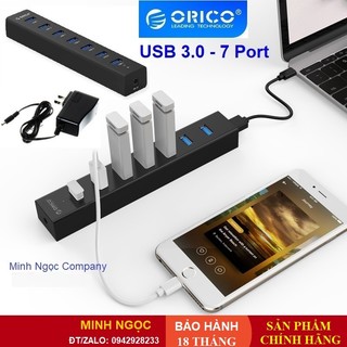 Hub bộ chia 7 cổng usb 3.0 orico h7013-u3-ad - hàng chính hãng bảo hành 12 tháng