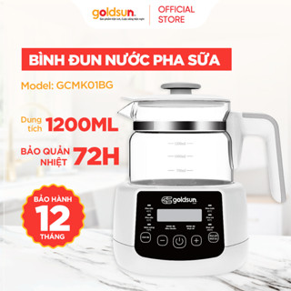 Bình đun nước pha sữa, giữ ấm 6 mức nhiệt độ, đa chức năng thông minh Goldsun GCMK01BG