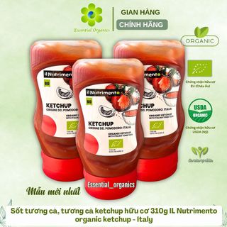 Tương cà, sốt tương cà ketchup hữu cơ 310g IL Nutrimento organic ketchup, tương cà hữu cơ organic, sốt cà chua