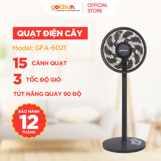 Quạt điện cây đứng goldsun gfa-6021 có 15 cánh quạt