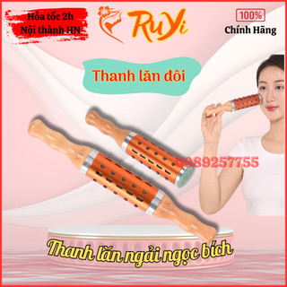 Thanh lăn ngải ngọc bích 2 tay cầm, con lăn ngải cứu nắp ngọc bích