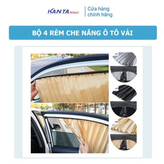 Bộ 4 rèm che nắng xe ô tô chất liệu vải cao cấp, gắn nam châm thông minh - kanta