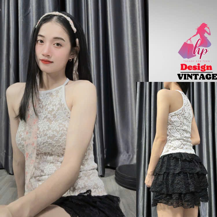 [XẢ KHO TẾT]Áo ba lỗ cổ yếm body ren hoa 2 lớp basic, áo kiểu tanktop nữ thiết kế tôn dáng sang chảnh mùa hè G913 | BigBuy360 - bigbuy360.vn