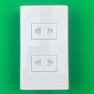 2 ổ cắm 2 chấu 16a sino dòng s18cc - hàng ghép s18cc2u