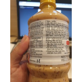 Nước sốt mè rang KEWPIE chai 1 Lít (Xốt salad Dressing)