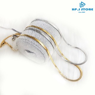 Dây chuyền mảnh dẹp kiểu cọng mì, vòng cổ titan không gỉ DZ1126