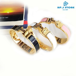Vòng tay titan chữ H màu gold bảng 1.2cm phù hợp cả nam và nữ VZ356