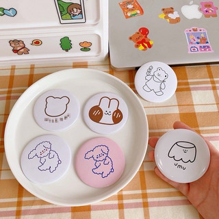 Gương mini cầm tay bỏ túi ví tiện lợi gương sáng chắc chắn