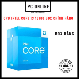 Cpu intel core i3 13100 | lga1700, turbo 4.50 ghz, 4c/8t, 12mb, box chính hãng