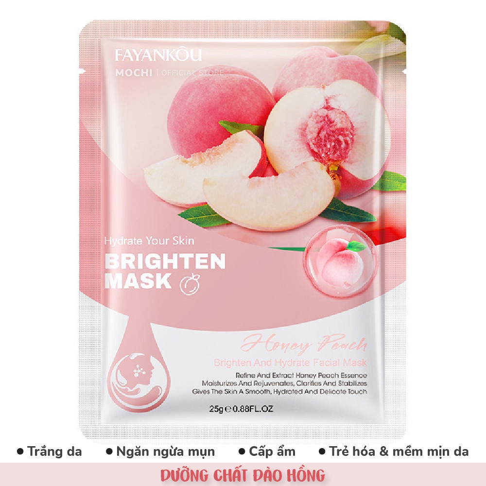 Mặt Nạ Trái Cây Dưỡng Trắng Da Cấp Ẩm Giảm Mụn Da Mask Giấy Đắp Mặt Vitamin Bioaqua Nội Địa Trung