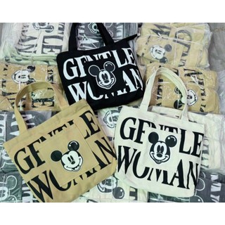 Túi vải tote in hình mickey