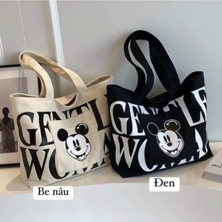 Túi vải tote in hình mickey