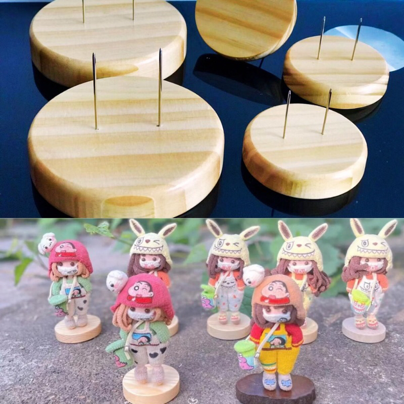 chân đế gỗ ghim búp bê( ghim rời tự đóng ghim ạ)