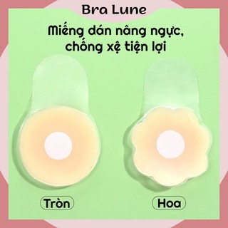 Miếng dán nâng ngực silicon BRALUNE , 2 miếng dán ti chống chảy xệ mã PK-A22