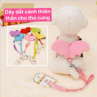 Dây dắt yếm cho mèo chó đôi cánh thiên thần