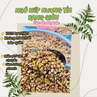 Ngô nếp nương tím rang giòn, ngô rang, ngô cay