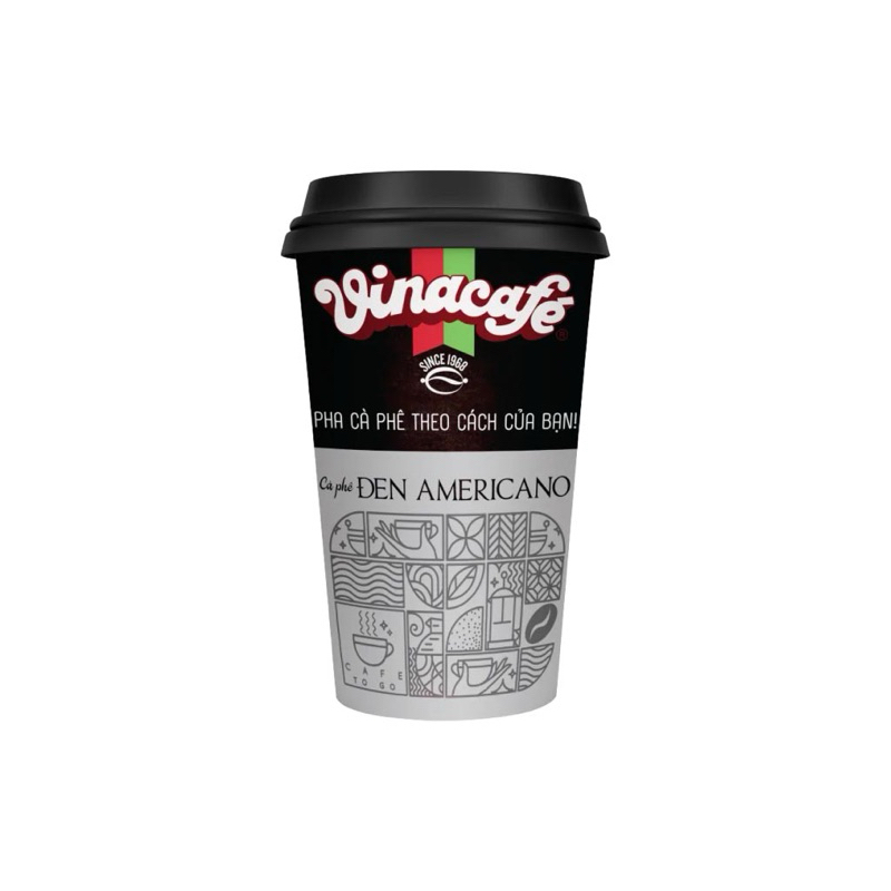 [LY ĐEN] Cà phê đen VinaCafé Americano ly 14g
