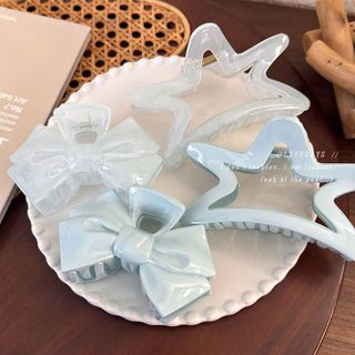 Kẹp tóc nơ màu kem thạch pastel Hàn Quốc Sang Chảnh Dễ Thương