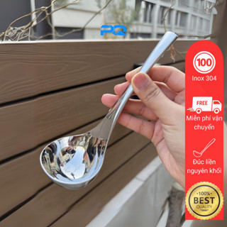 Muôi muỗng múc canh soup đầu tròn inox 304 để bàn GB325