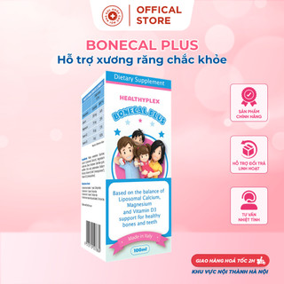 Bonecal Plus .Bổ Sung Canxi,Vitamin D3K2 Hấp Thụ Calci Xương,Răng Chắc Khỏe Cho Bé chai 100ml