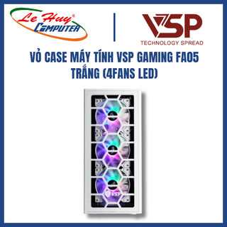 VỎ CASE MÁY TÍNH VSP GAMING FA05 TRẮNG (4FANS LED)