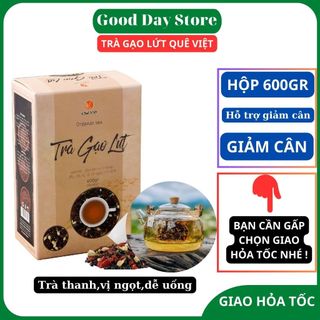 Trà gạo lứt hỗ trợ giảm cân,thanh lọc cơ thể,mát gan ngủ ngon,lợi tiểu - Trà gạo lứt Quê Việt