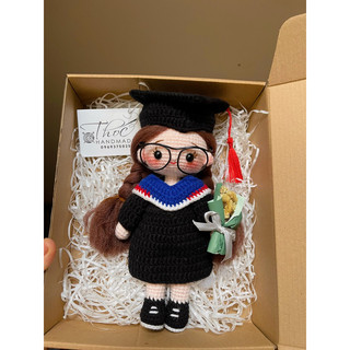 Búp bê tốt nghiệp bằng len móc, búp bê cử nhân handmade,búp bê nam,nữ