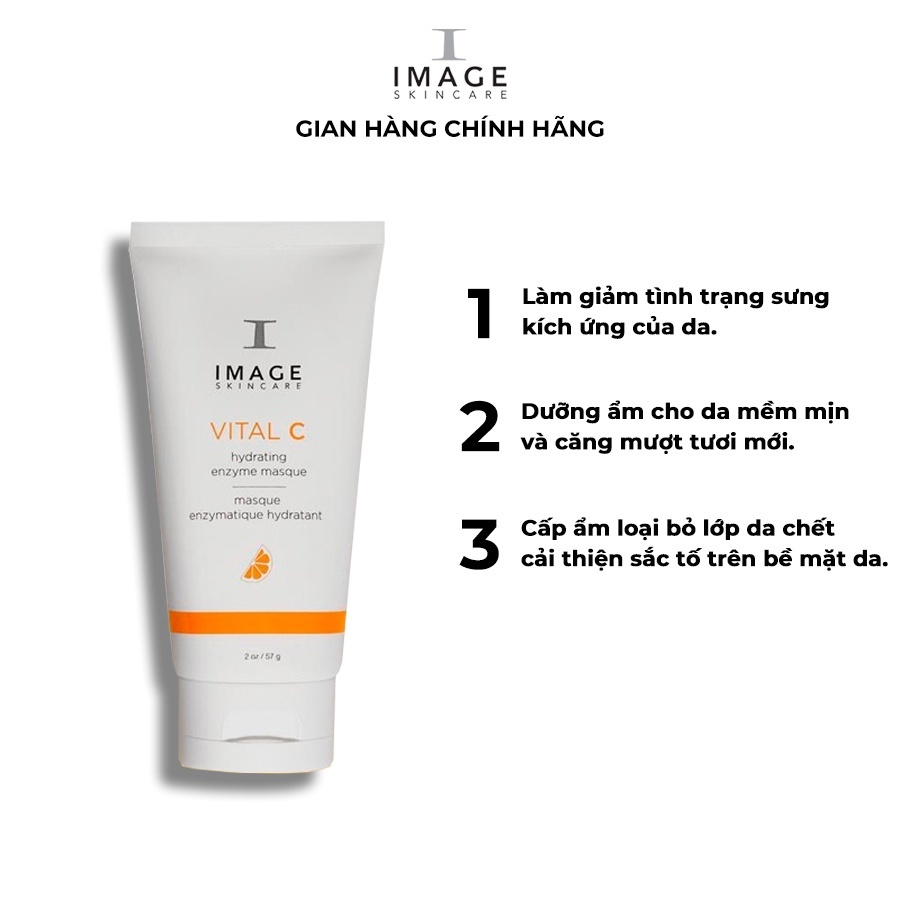 Mặt Nạ Siêu Dưỡng Ẩm, Chống Oxy Hoá, Làm Sáng Da - IMAGE  Vital C Hydrating Enzyme Masque 57g
