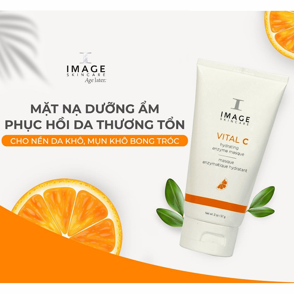 Mặt Nạ Siêu Dưỡng Ẩm, Chống Oxy Hoá, Làm Sáng Da - IMAGE  Vital C Hydrating Enzyme Masque 57g