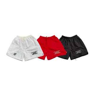 Quần Short Dù Nhăn BOIZCLUB Lót Lưới Thêu Form Trên Gối Nam Nữ Unisex - QSD02