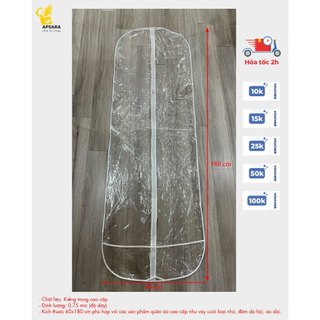 Túi trùm / túi đựng soiree / đầm / váy cưới / áo dài - chống bụi chống nước - 2 mặt kiếng trong suốt