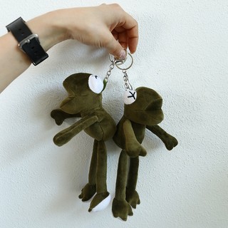 (Butgiasi) Móc Khóa Gấu Bông Treo Balo Túi Xách Ếch Xanh 17Cm - Vpp Thỏ Hồng