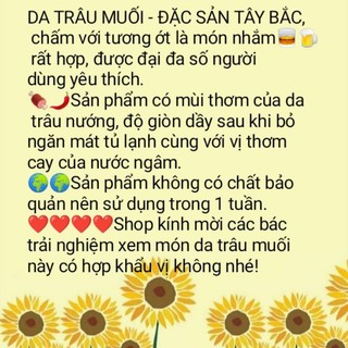 Da trâu muối chua, ngâm mắm tỏi (túi 500gr) đặc sản Tây Bắc