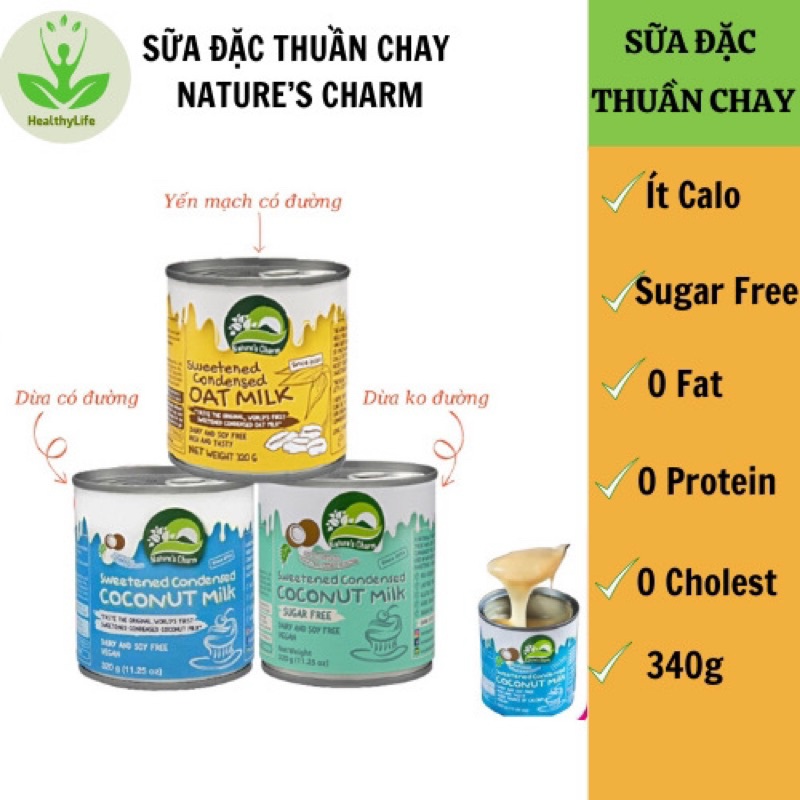  Sữa đặc thuần chay 0 đường cho người ăn chay ăn kiêng hay bé dị ứng đạm bò 