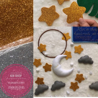 Mút kim tuyến A4 nhiều màu có thể may hoặc dán dùng làm đồ handmade, trang trí decor xinh xắn