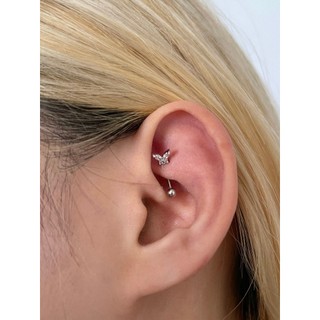 Khuyên tai đeo vị trí rook hình bướm đá màu sắc blink butterfly rook earring cockstock