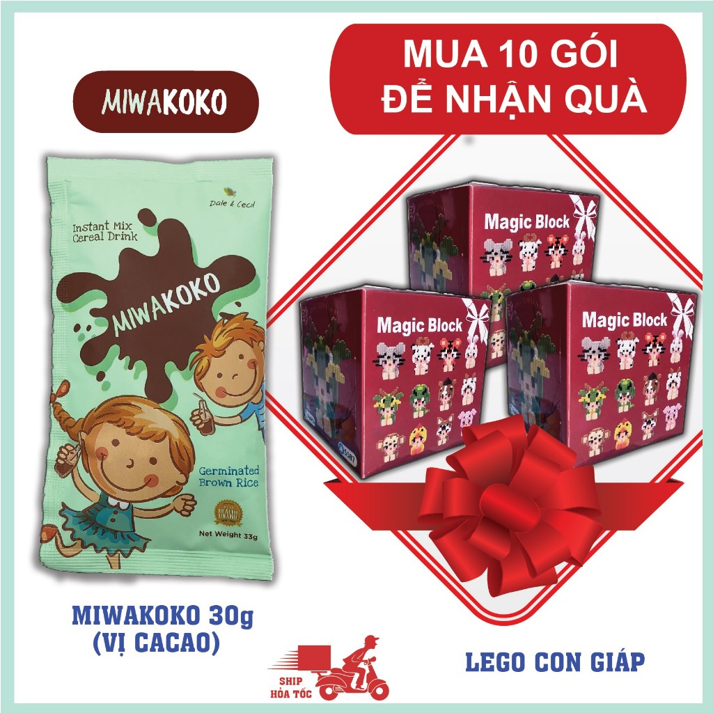 Sữa Hạt MIWAKOKO Vị  ca cao gói 30g x 1 gói Date 30/03/2026