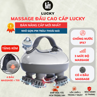 Máy Massage Đầu LUCKY Mini 4 Chân, Giúp Giảm Stress, Thư Giãn Gội Đầu Dưỡng Sinh MMD01