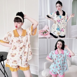 Đồ bộ bigsize 50-100kg pijama đồ bộ ngủ nữ đùi lụa nhật