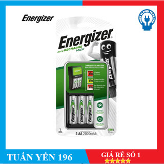Bộ sạc pin AA, AAA Energizer Charger CHVCM4 kèm 4 pin Energizer AA 2000mAh ( BH 6 Tháng ).
