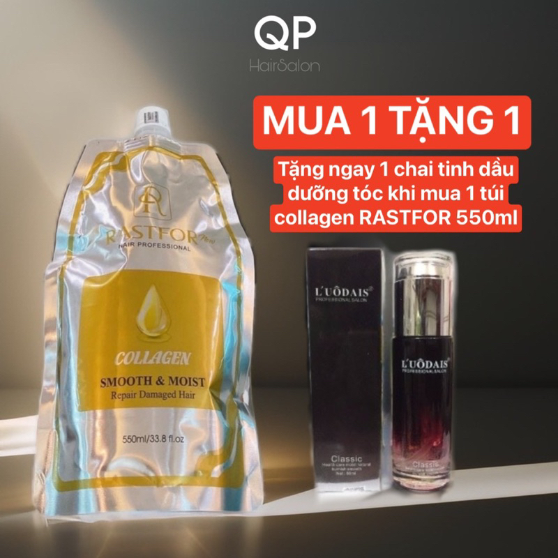 COLLAGEN HẤP PHỤC HỒI TÓC HƯ TỔN RASTFOR 550ml tặng tinh dầu