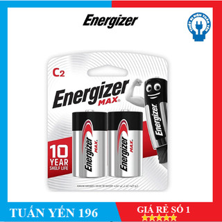 Pin trung C Energizer Alkaline E93 BP2-LR14 Max Power 1.5V (vỉ 2 viên) - Hàng chính hãng