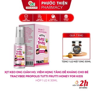 Xịt họng keo ong cho bé Brazil Tracybee Propolis giúp giảm ho, viêm họng 30ml