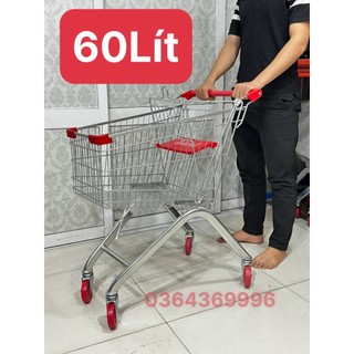 Xe đẩy siêu thị 60 lít, xe đẩy mua sắm